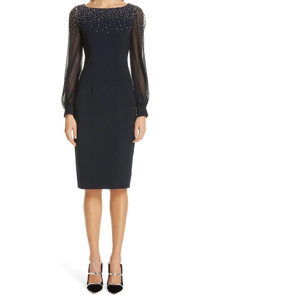 Sachin & Babi Roxa Embroidered Tea Length Dress